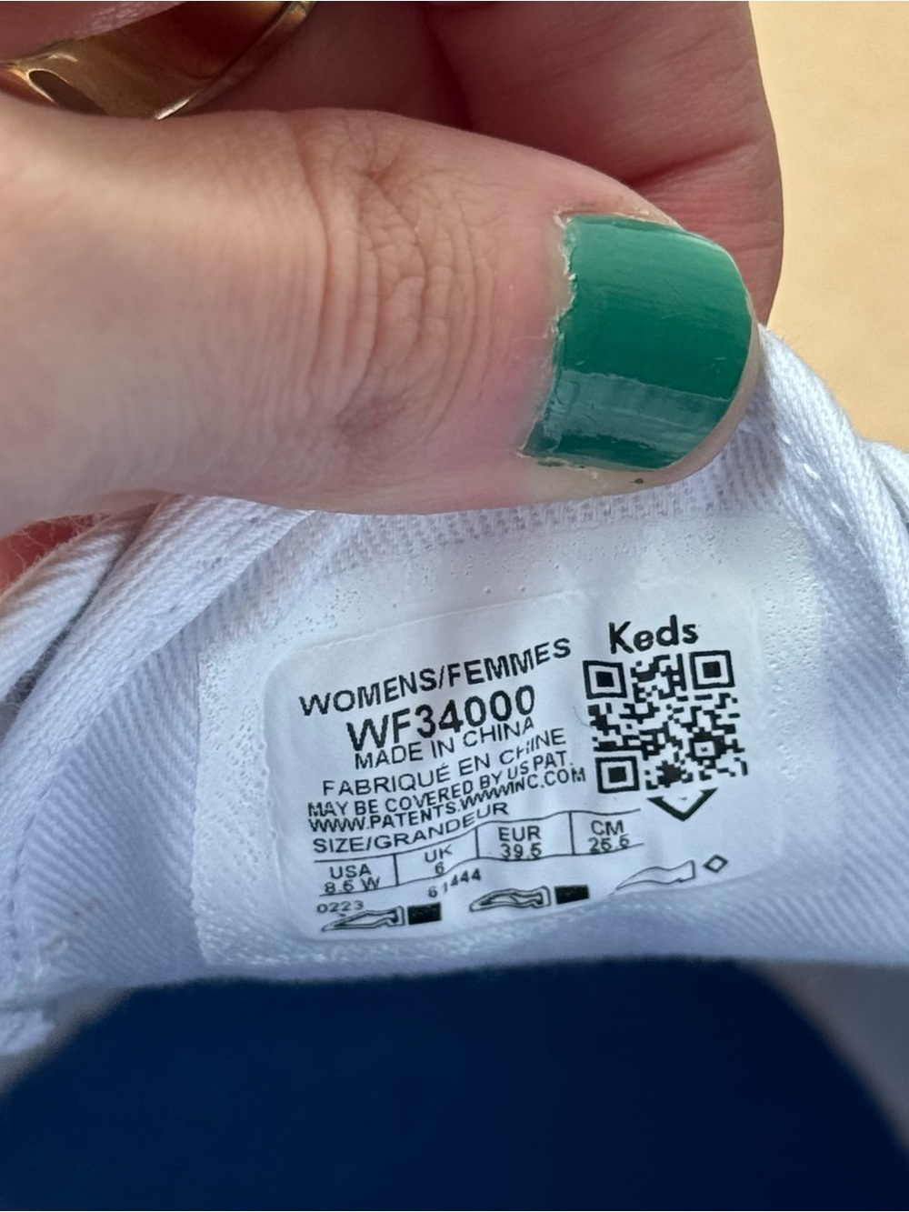 Keds Champion White Canvas Classic Lace Up Sneakers 8.5 W In Box - Picture 5 of 9